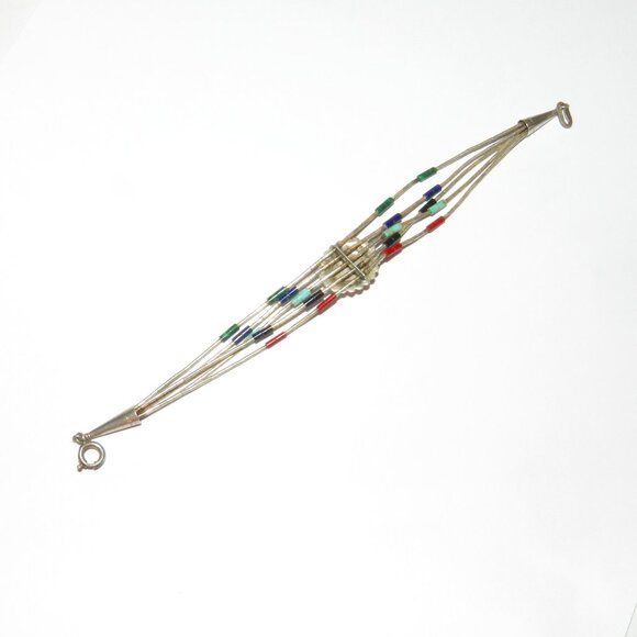 VINTAGE SIGNED QT LIQUID STERLING SILVER BRACELET 7 1/4" LONG - Picture 11 of 14